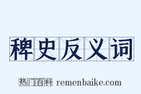 稗史反义词是什么意思的图片